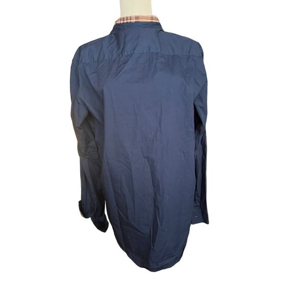 Mens Casual Long Sleeve Button Up with Plaid detail - Picture 5 of 7